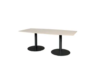 Linesto Vergadertafel Vaste Hoogte 200x100 Ton Robson Eiken 25mm Zwart - 1