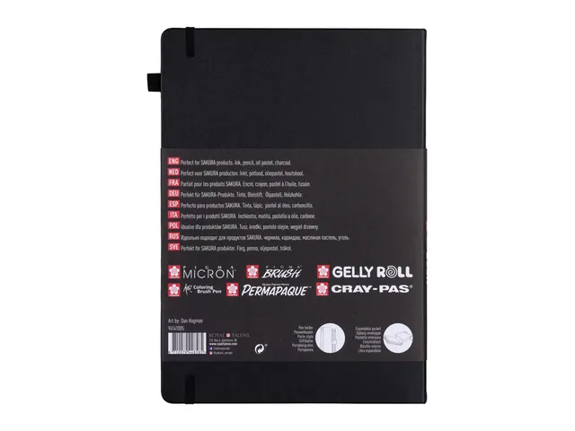 Carnet de croquis Sakura 210x297mm 140g 80 feuilles noires