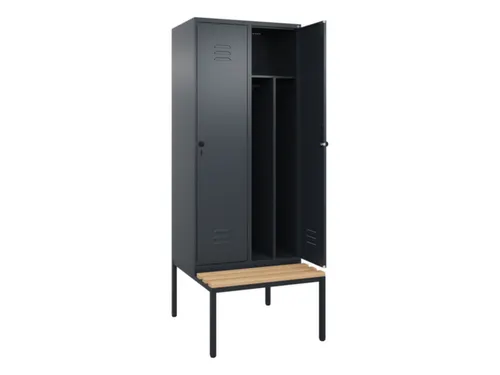 locker voor scheiding van kleding,HxBxD 2120x800x815mm,2vak
