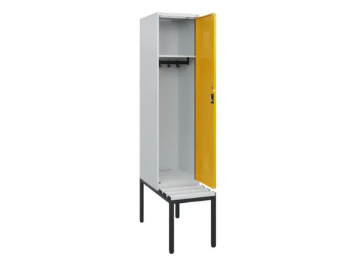 locker met bank,HxBxD 1950x400x815mm,1vak,vak B 400mm,cilinderslot