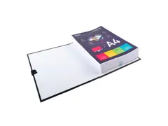 Map met uitrekbare rug balacron Klittenband sluiting 24x32 Zwart