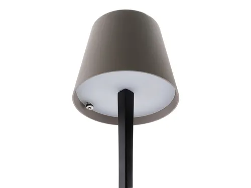 Securit Tafellamp Milano LED Zwart-Taupe oplaadbaar dimbaar