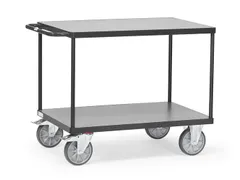 Zware Tafelwagens 2402 Ral7016 600kg 2 Etages 1000x700mm Houten Plaat