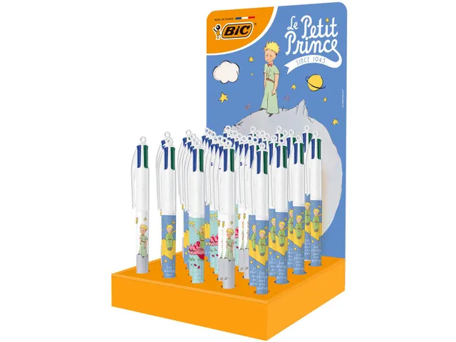 4 kleuren-balpen Petit Prince display 36 stuks assorti