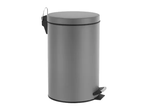 Pedaalemmer 14 Liter Metaal Grijs