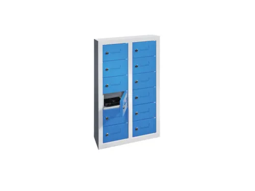 lockerkast,HxBxD 815x460x200mm,2x6vakken,RAL7035,front RAL5012