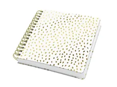 Notitieboek Jolie A5 vierkant spiraal Golden Rain HC blanco 240pag 120