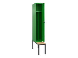 locker met bank,voor scheiding van kleding,HxBxD 2120x300x815mm,1vak - 1