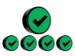 Magneet check 35mm groen 5 stuks