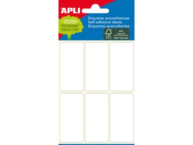 Apli Etiket 26x54mm Wit