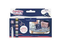 Marker creatief Faber-Castell Goldfaber brushpunt B set a 6 stuks Happ