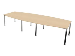 vergadertafel,HxBxD 740x3600x1400mm,vatvormig,NE-esdoorn - 3
