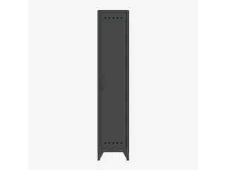 garderobekast,HxBxD 1800x380x510mm,1vak,4voeten,romp antraciet - 1