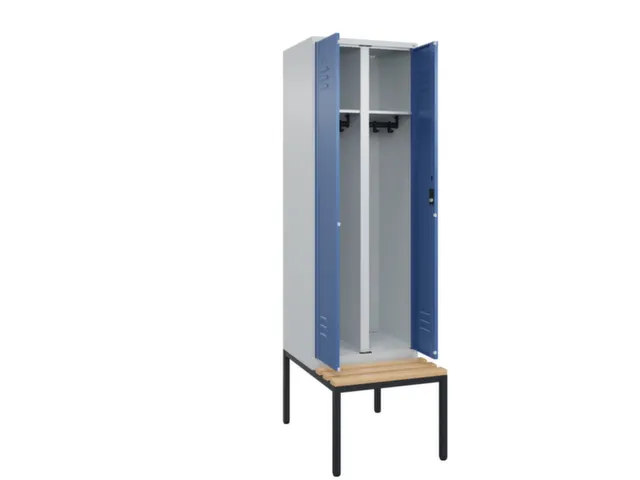 locker voor scheiding van kleding,HxBxD 2120x600x815mm,2vak