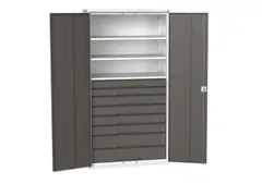 universele kast,HxBxD 2000x1050x550mm,3xStalen bodem,8lade(n)