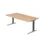 In hoogte verstelbaar bureau,HxBxD 680-850x2000x1000mm,blad eiken