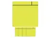 Aimant Scrum 75mmx75mm jaune 5 pièces