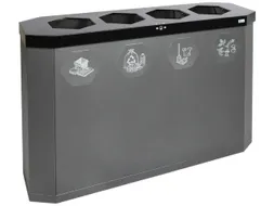 afvalverzamelstation,4x45l,HxBxD 830x1200x355mm,4opening(en)