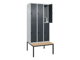 Dubbeldekse dekenkist,HxBxD 2120x900x815mm,3x2vak.,vak B 300mm - 3