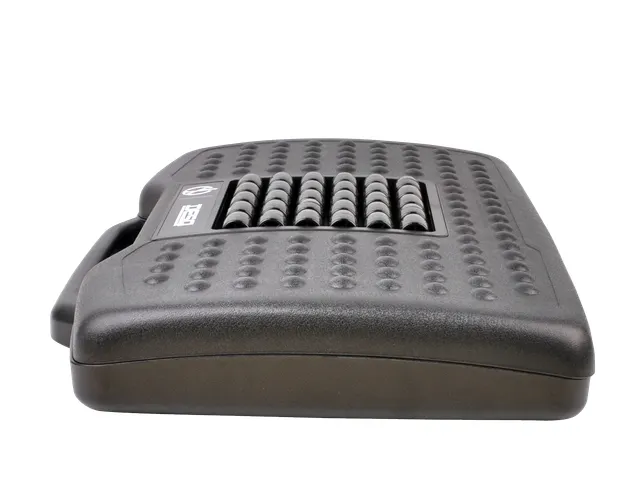 Voetensteun & Voetenbank Massage Rollers 6 Hoogte Standen Zwart
