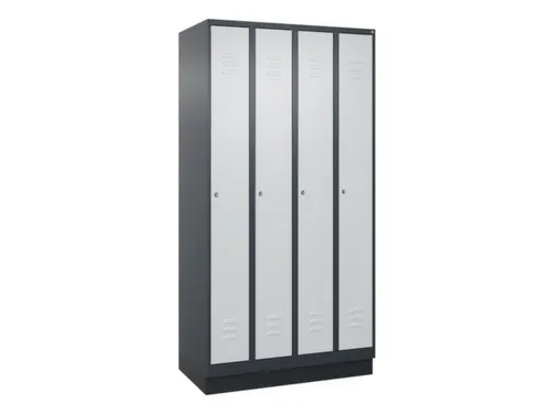 locker,HxBxD 1950x1000x500mm,4vak,vak B 250mm,cil.-slot,sokkel