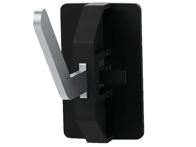 schuine haak,v. perfoplaat,enkelvoudig,incl. houder,L 54mm