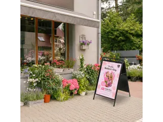 Stoepbord A-Board Elegant Staal Zwart 70x100cm - 10