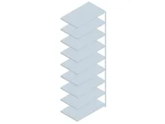 dossierstelling,aanbouwveld,HxBxD 2900x1000x600mm,vaklast 90kg