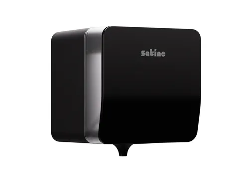 Poetspapierdispenser Satino CF1 Hyginity Plus medium zwart 333417
