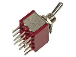 Verticale Tiumelschakelaar 4PDT On-On - Pcb Type