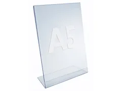 Folderstandaard A5 Staand Acryl L-Voet