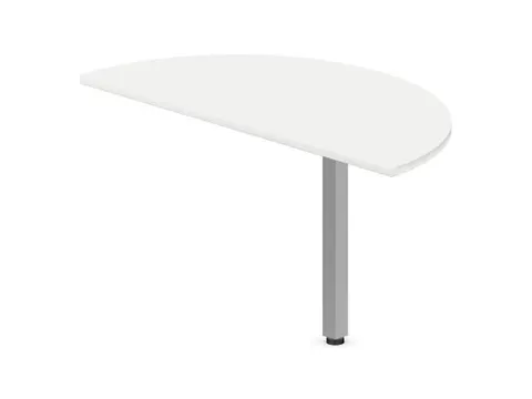 aanbouwtafel,i.h.v.,HxBxD 720-840x1200x600mm,halfrond,Bl-wit