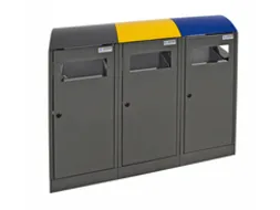 Afvalverzamelstation Niet-Brandbaar 3X40 Liter 815X1050X350Mm grijs
