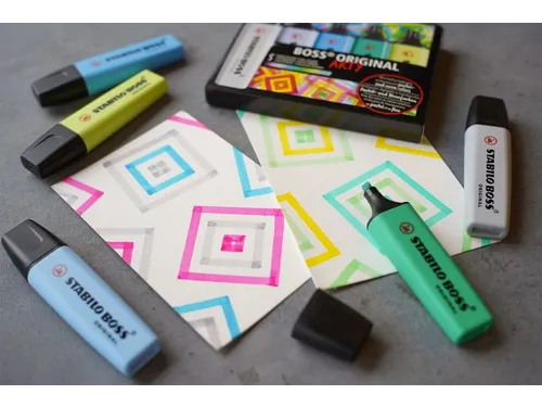 Markeerstift STABILO BOSS Original 70/4 assorti blister à 4 stuks