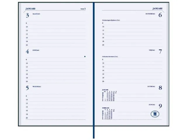 Agenda 2027 Ryam Memoplan 7 Suprema 7dagen/2pagina's bordeaux