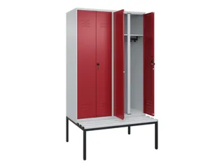 locker voor scheiding van kleding,HxBxD 2120x1200x815mm,4vak - 2
