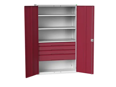 universele kast,HxBxD 2000x1300x550mm,3xStalen bodem,4lade(n)