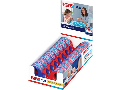 Tesa Film Mini Handdispenser Rood-Blauw 19Mm 10Meter