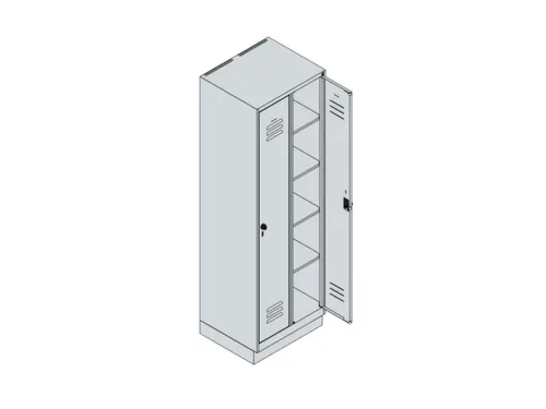 wasgoedverdeelkast,HxBxD 1950x600x500mm,vak B 300mm,cilinderslot