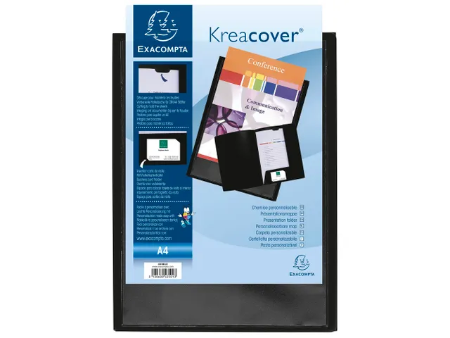 Presentatiemap Soepel PP Kreacover A4 Zwart