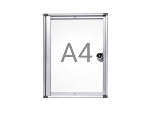 Binnenvitrine wand MAULextraslim whiteboard 1xA4 met slot - 1