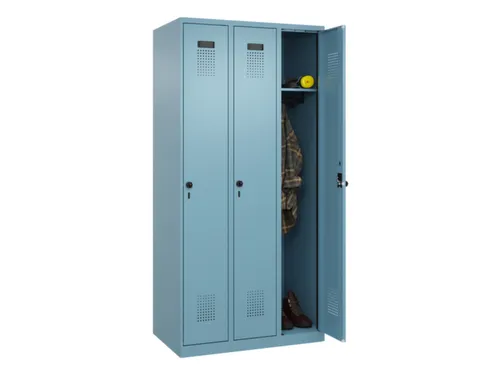locker,HxBxD 1850x900x500mm,3vak,vak B 300mm,draaigrendel