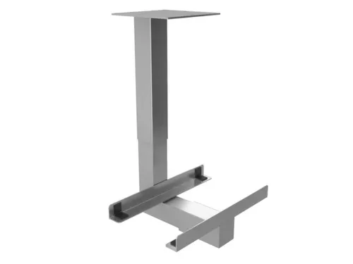 pc-houder,v. Zit-sta-bureau,zilverkleurig