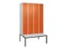 locker voor scheiding van kleding,HxBxD 2120x1200x815mm,4vak