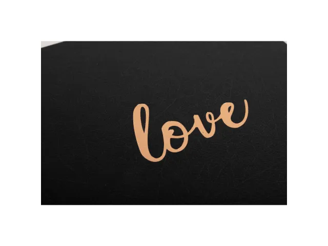 Livre d'or 140 pages tranche or - Format 21x19cm - LOVE Blanc - Noir