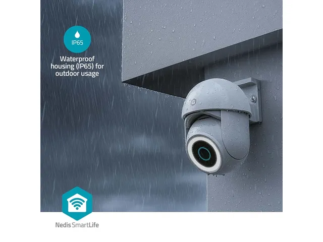 Beveiligingscamera Nedis Smartlife Wifi buiten 3MP Full HD 1296p wit