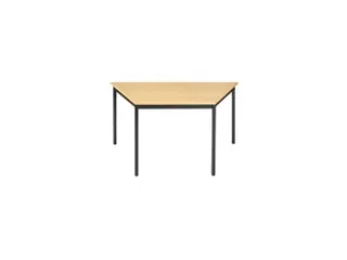 Tafel Trapeziumvormig 140x70 Cm Frame Zwart Blad Beuken - 2