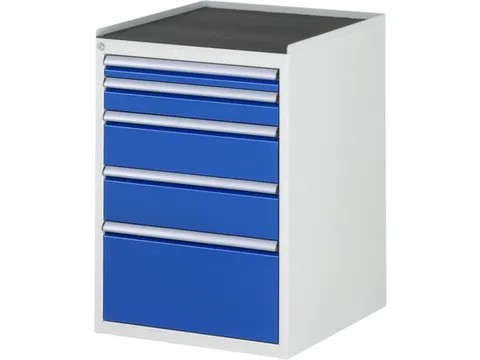 ladekast 825x580x650mm 5laden cilinderslot RAL7035 RAL5010 metaal