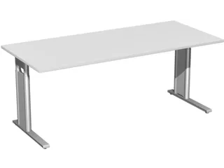 In hoogte verstelbaar bureau,HxBxD 680-820x1800x800mm,blad lichtgrijs - 1