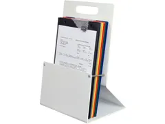 station de collecte p. 7xDIN A4 plastique gris clair posit. sur table